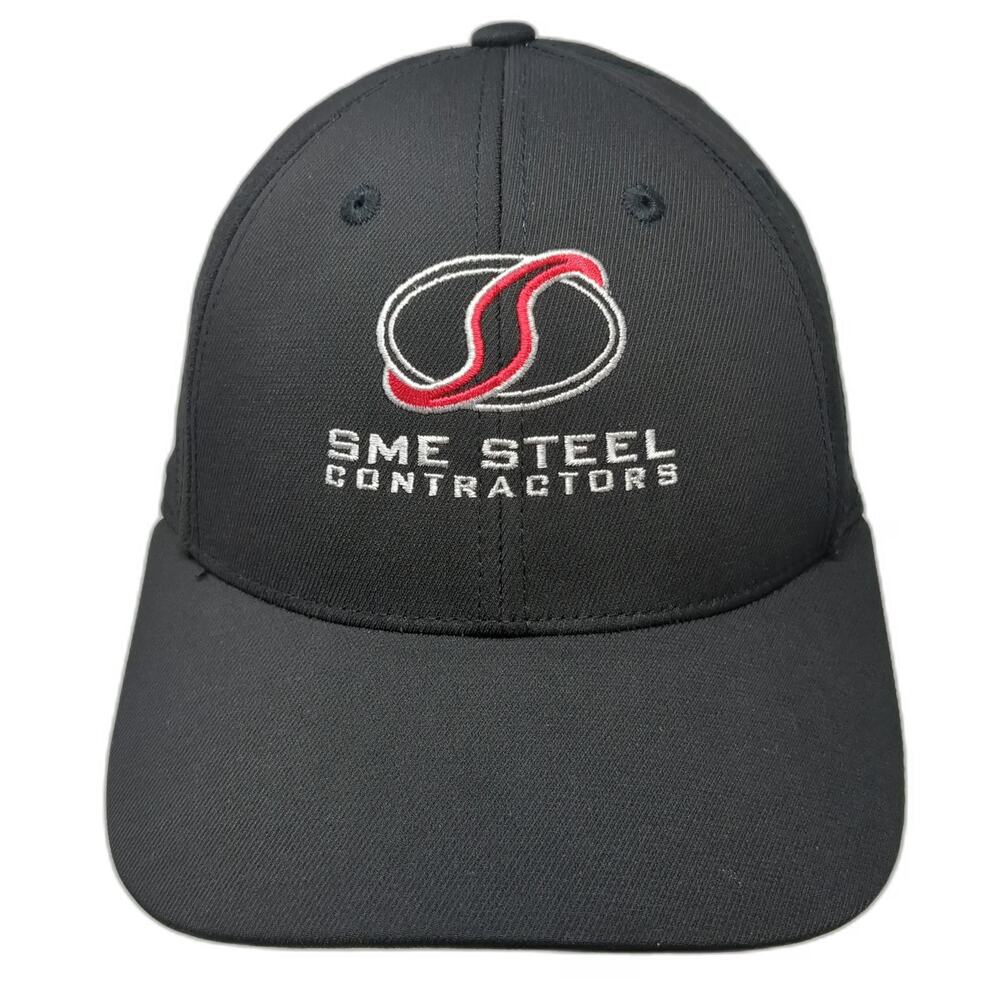 OGIO Baseball Cap Black M SME Steel Contractors Stretch Fit Hat Construction